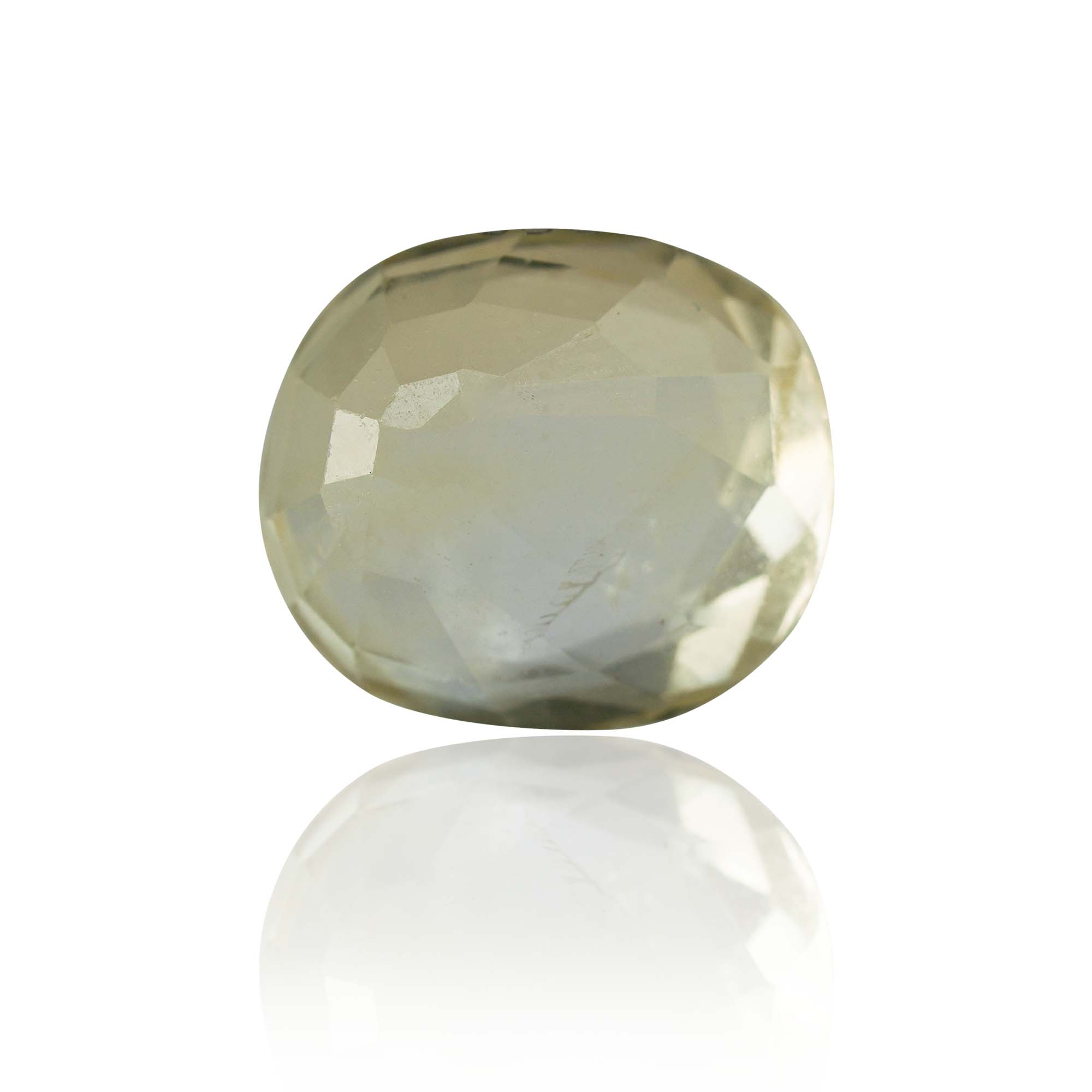 Natural Unheated Yellow Sapphire (Pukhraj) 2.25 Ct, Cushion, Ceylon – IGTL Certified – front view thumbnail